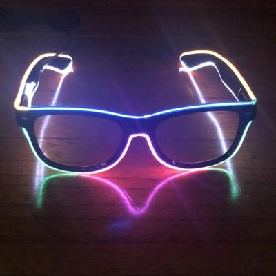 China Party Plastic Supplies Music Dual Color EL Light Up Glassess LED Glass LED Flashing Wire for sale