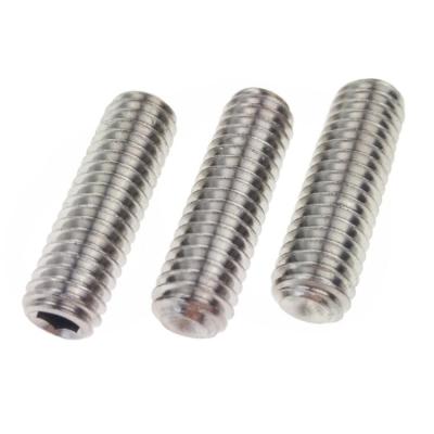 China Stanless Stainless Steel Set Screw Hex Socket Concave Point Fastener DIN 916 Standard M5 for sale