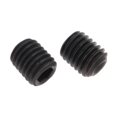 China Hex Socket Black Oxidied Worm Screw Cone Point M6 Steel Standard Thread Fastener DIN 914 for sale