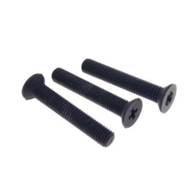 China Plastic Black Plastic Nylon Screws Countersunk Head Phillips Drive Machine Screws 15 Mm Length for sale