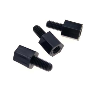 China PA Black Hex Standoffs Female / Nylon Threadeds M3 Male For Circuit Board Support for sale