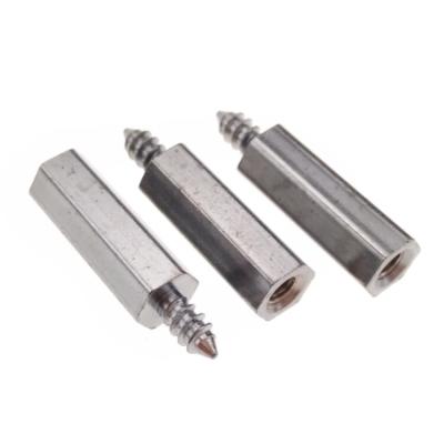 China M3 Hex Standoffs Female Thread Ties Chrome Steel Male Self Tapping Finish for sale