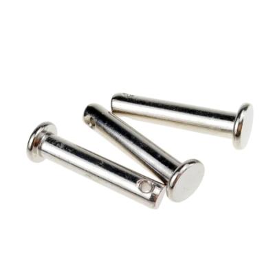 China Metal Steel Knuckle Pins Head Fastener Galvanized Flat Slot Pins Holes Standard DIN 1444 for sale