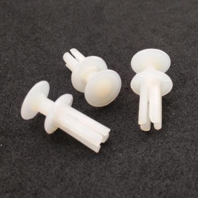 China PA White Plastic Nylon Flattening Rivets Fastener Flat Head Snap Rivets SR3055 for sale