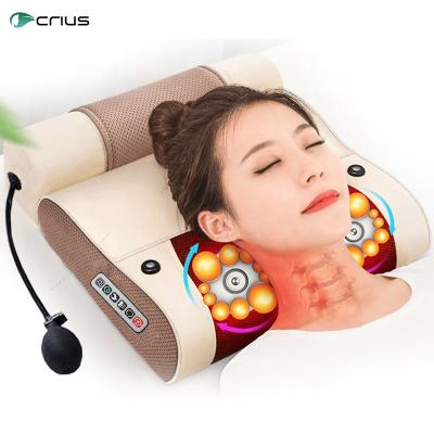 China Body Ningde Crius CM-1 2 in 1 Vibrator Back Infrared Shiatsu Neck Shiatsu Head Shoulder Neck Support Travel Massage Pillow for sale