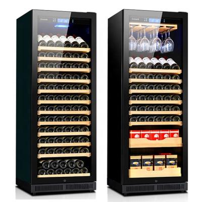 China Various RV 120 Bottle Built In Freestanding Wine Cooler Wine Fridge In Cabinet With Smart Temperature Stabilize System for sale