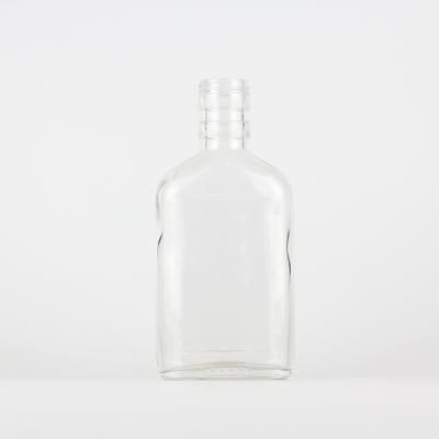 China Hotsale 175ml Empty Liquor Screw Cap Flint Beverage Glass Bottle On Sale for sale