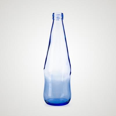 China Blue Glass Water Bottle Beverage 500ml Glass Bottles Mineral Water Bottle for sale