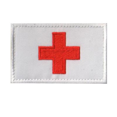 China 3D high quality Switzerland nation sew on hook and loop embroidered patches for clothing for sale