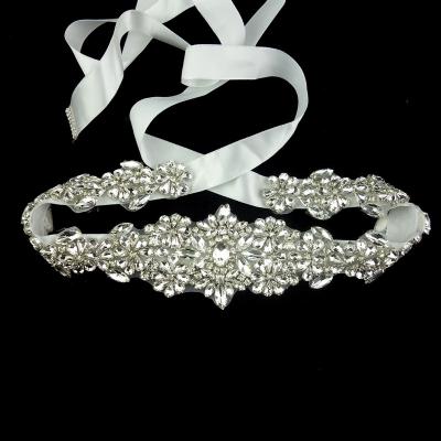 China Handmade Dazzling Rhinestone Bling Silver Waist Belt for Women Party Dress, Wedding Party for sale