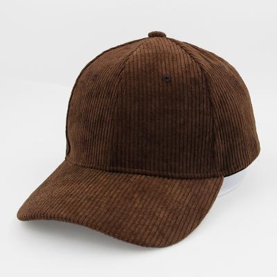 China Wholesale Character Metal Buckle Corduroy 6 Panel Snapback Caps Corduroy Baseball Caps for sale