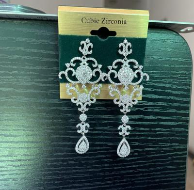 China CLASSIC AAA CZ Zircon Bridal Stone Earrings for sale