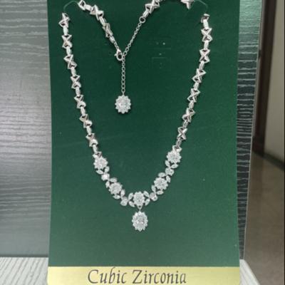 China CLASSIC High Quality AAA CZ Stone Bridal Jewelry Wedding Necklaces for sale