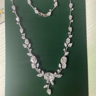 China CLASSIC High Quality AAA CZ Stone Bridal Jewelry Wedding Necklaces for sale