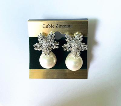 China Luxury Bridal Pearl Wedding CLASSIC Style With Zircon Earring for sale