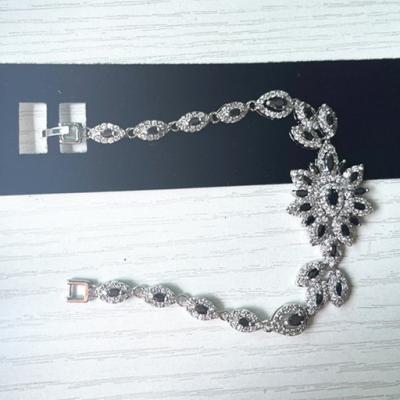 China CLASSIC Luxurious White Zircon Stone Bridal Bracelets for sale