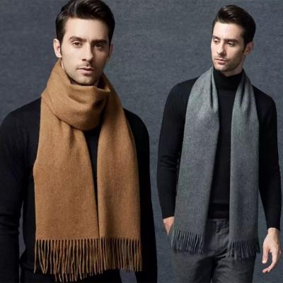 China High Quality Soft Cashmere Acrylic Feeling Pashmina Winter Men Fashion Long Thick Scarves Women Acrylic Shawl With Long Tassels for sale