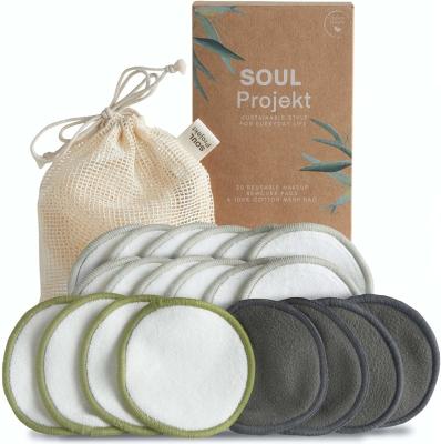 China Bamboo Charcoal Eco-Friendly Washable Bamboo Charcoal Microfiber Makeup Remover Pads Reusable Facial Cleansing Wipes Face Cotton Rounds for sale