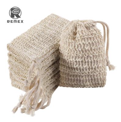 China Eco-friendly Reusable Natural Agave Sisal Soap Pocket Soap Saver Bag of 20 Packs Natural Material for Bath and Body Exloliating for sale