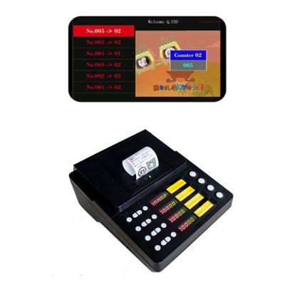 China Simple 4 Service Push Button wireless queue number system ticket printer integrate with call pad for sale