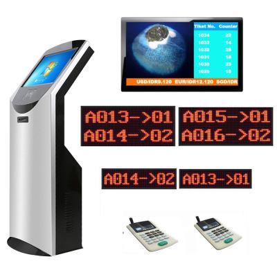 China Bank/Hospital/Clinic/Pharmacy Queue Ticketing Kiosk System with 19 inch Token Number Ticket Dispenser for sale