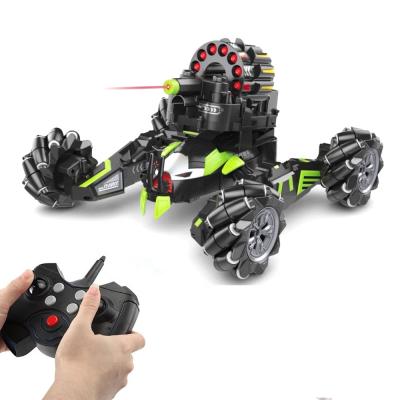 China Universal Smart RC Hobby 2.4G 4WD Wheels Rock Crawler Missile Friction Toy Vehicles Remote Control Stunt RC Tank Drift Car for sale