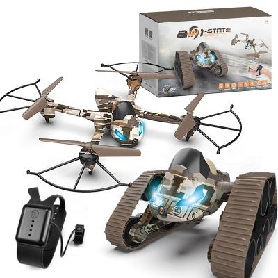 China Body Can Deform 2.4G 2 Ground to Air in 1 Flip Deformed Watch Gravity Sensor 360 Degree RC Quadcopter Tank Remote Control Drone for Boys for sale