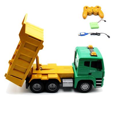 China RC Hobby Transport Vehicle 1:18 Remote Control Self-Dump Dump Truck with Light and Sound for Boys Girls for sale