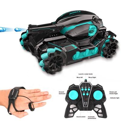 China 1:12 RC 9-Channels Dual Control Watch 2.4g RC Hobby Radio Control Drift Water Bomb RC Car Drift Tank Toy With Led Light Sound Music for sale