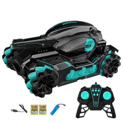 China Driving Stunt Car 2.4Ghz Remote Control Remote Control Car Toys Water Bullets RC Shooting Tank for sale