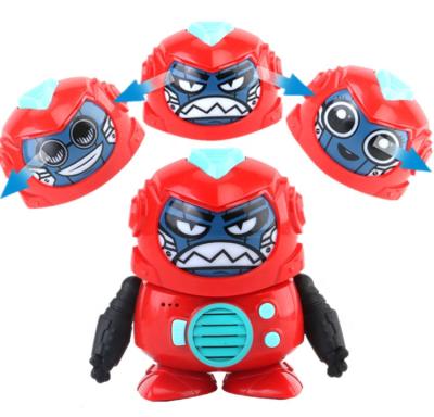 China Toy Kids Cute Interactive Instant Battery Operated Intercom Novelty Recording Toys Change Face Voice Switch Mini Robot Toy With Led Light for sale