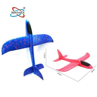 China RC Large 48CM FlugzeugHand Launch Model Avion Airplanes Jet Engine Hand Hobby Planes Throw EPP Foam Flat Airplanes for sale