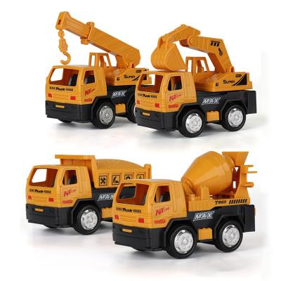 China Diecast Vehicles Toy Inertia Excavator Bulldozer Supermarket Toy Diecast Model Cars Friction Toy Vehicle Truck Toy For Kids for sale