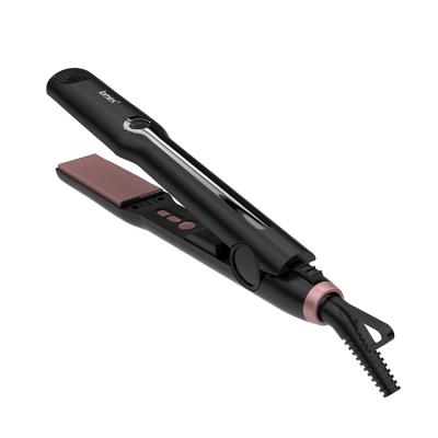 China Professional Household Hair Straightener Wholesale Titanium Flat Iron Custom Logo Hair Straightener 480 Degree for sale