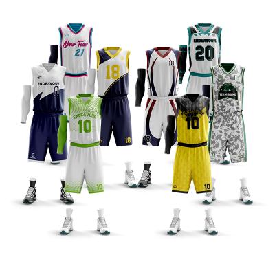 China The latest men's antibacterial wholesale sublimation basketball wear set for sale