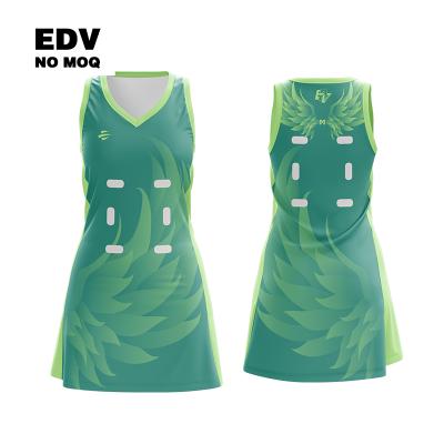 China Breathable Sublimation Women Netball Dress Skirt Netball Dress for sale