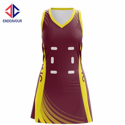 China Breathable Clean Design Netball Dress Custom Customize Design Netball Dresses for sale