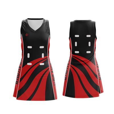 China Hot Moisture Wicking Sale Factory Direct Sublimation Netball Wear Netball Dress for sale