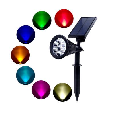 China Garden 2 IN 1 Garden Solar Light RGB LED Motion Sensor Wall Lamp Outdoor Waterproof Disco Light for sale