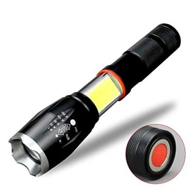 China Outdoor Camping Hiking Torch COB Flashlight Emergency Walking Hot Sale Aluminum Zoom Led Camping Flashlight For Camping, Promotion, Travel, for sale