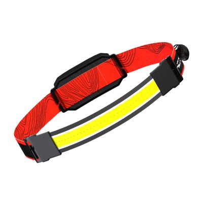 China LED COB Strong Headlight USB Rechargeable Wide Beam Camping Headlamp For Running, Hunting, Fishing, Camping for sale