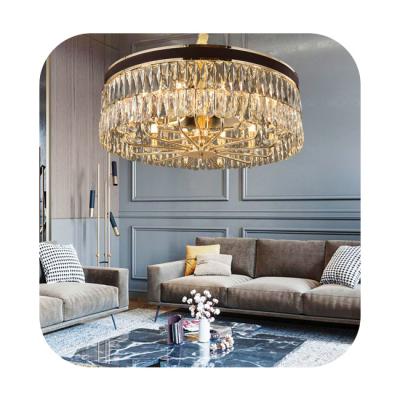 China Modern Lighting Luxury Crystal Lights Crystal Chandelier Pendant Lamp Modern Economic Custom Design Gold Long for sale