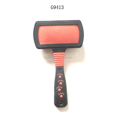 China Sustainable Pet 2 In 1 Brush Grooming Dog Hair Remover Double Sided Brush And Red Black for sale