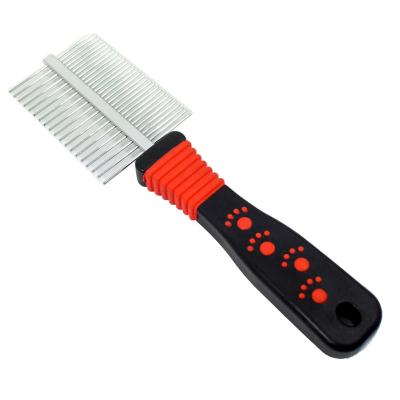 China 2021 Cutest Durable Pet Cat Comb Knot Comb Dog Hair Double Sided Open Teeth for sale