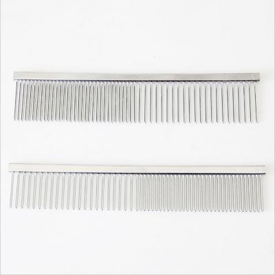 China Viable Professional Pet Grooming Comb Stainless Steel Rake Tool Dog Cleaning Comb for sale