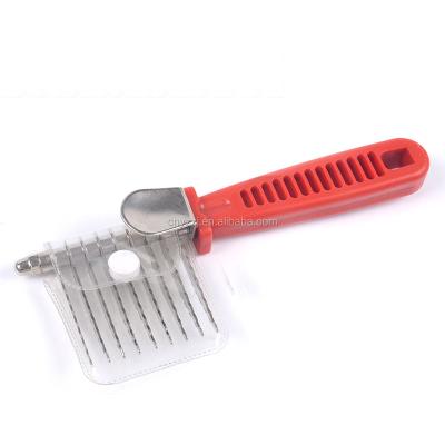 China Durable Stainless Steel Pet Grooming Rake and Accessories Pet Protective Undercoat Rake Brush for Small Medium Dog for sale