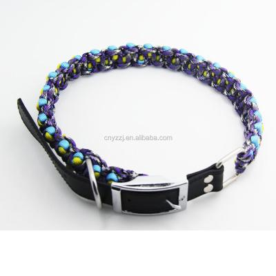 China DETACHED Dog Collar Pet Accessories Forming 550 Nylon Paracord Glowing Dog Collar for sale