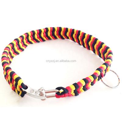 China DETACHED Collar Custom Design Pet Paracord Flag Dog Collar-4 German Sizes(XXS,XS,S,M) for sale