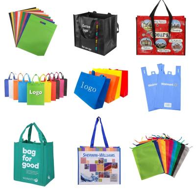 China Handled Custom non woven shopping grocery bags with custom logo for sale