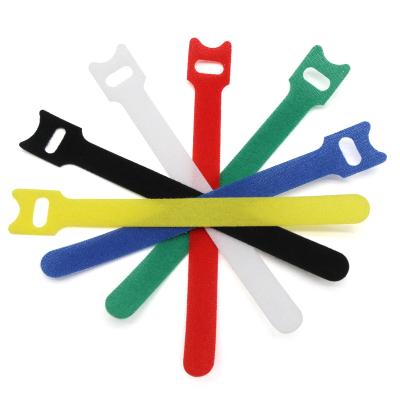 China Eco-friendly 6 Inch 8 Inch Reusable Hook And Loop Cord Organizer Adjustable Fastening Cable Ties for sale